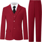 Boys Suit for Kids Teens Formal 5 Piece Tuxedo Suit Set by Lycody