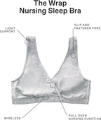 Motherhood Maternity Womens Soft Cotton Spandex Wrap Front Maternity & Nursing - Image 4