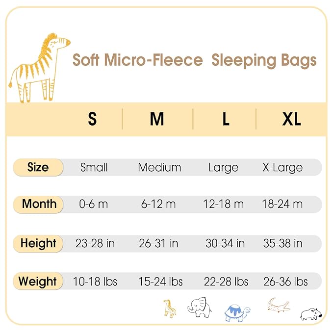 PHF Warm Micro-Fleece Baby Sleep Sack 6-12 Months, Soft Baby Wearable Blanket - Image 4