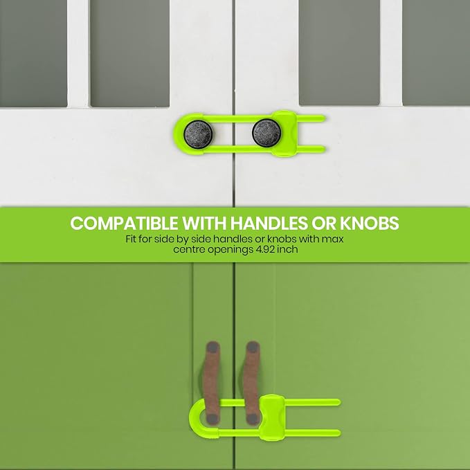 Jetec 10 Pieces Cabinet Locks for Babies, U-Shaped Proofing Drawers Safety - Image 3