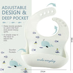Baby Silicone Feeding Bibs - Image 3