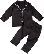 MAINESAKA Baby Boy Girl Pajamas Christmas Red Plaid Print Long Sleeve Lapel by MAINESAKA