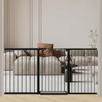Fairy Baby Extra Tall Baby Gate Stand 38" Tall, 70.9"-76.3" Extra Wide Large by FairyBaby