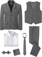 A&J DESIGN Boys 7-Piece Formal Suit Ring Bearer Outfit - Image 3