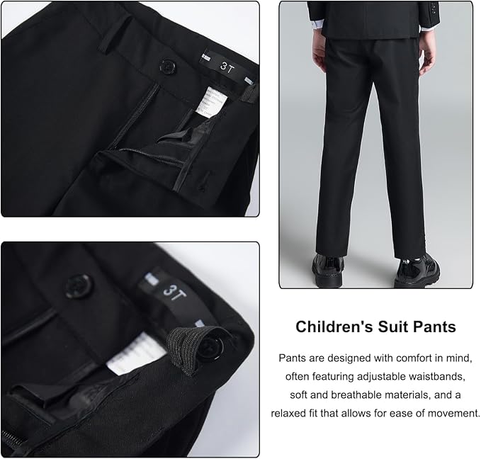 Boys Suit for Kids Teens Formal 5 Piece Tuxedo Suit Set - Image 5