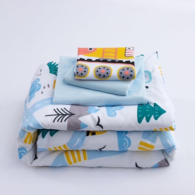 NTBED 4 Pieces Construction Toddler Bedding Set - Image 8