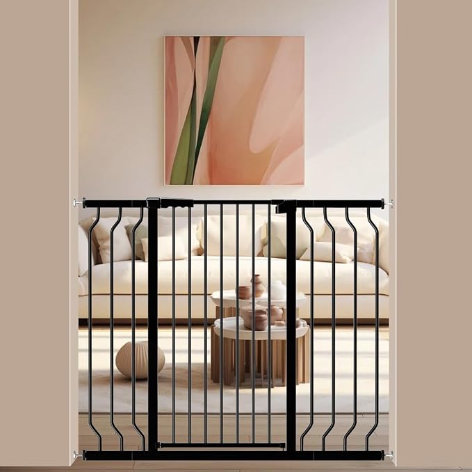 WAOWAO Extra Tall 40.55" Baby Gate 29.92-46.85" Wide Pressure Mounted Walk by WAOWAOBABYSAFETYPRODUCTS