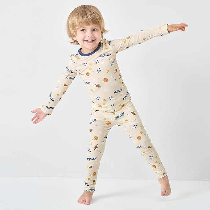 pureborn Baby Toddler Kids Viscose from Bamboo Pajamas Set Pjs 2pcs 18M-8Y - Image 3