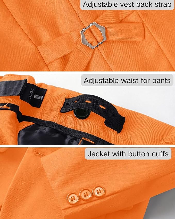 Boys' Formal Suit Set Adjustable Waist Suits - Image 3