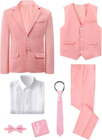 A&J DESIGN Boys 7-Piece Formal Suit Ring Bearer Outfit - Image 3