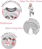 Kiddiezoom Baby and Toddler Boys'Snug Fit Footed One-Piece Romper Jumpsuit - Image 2
