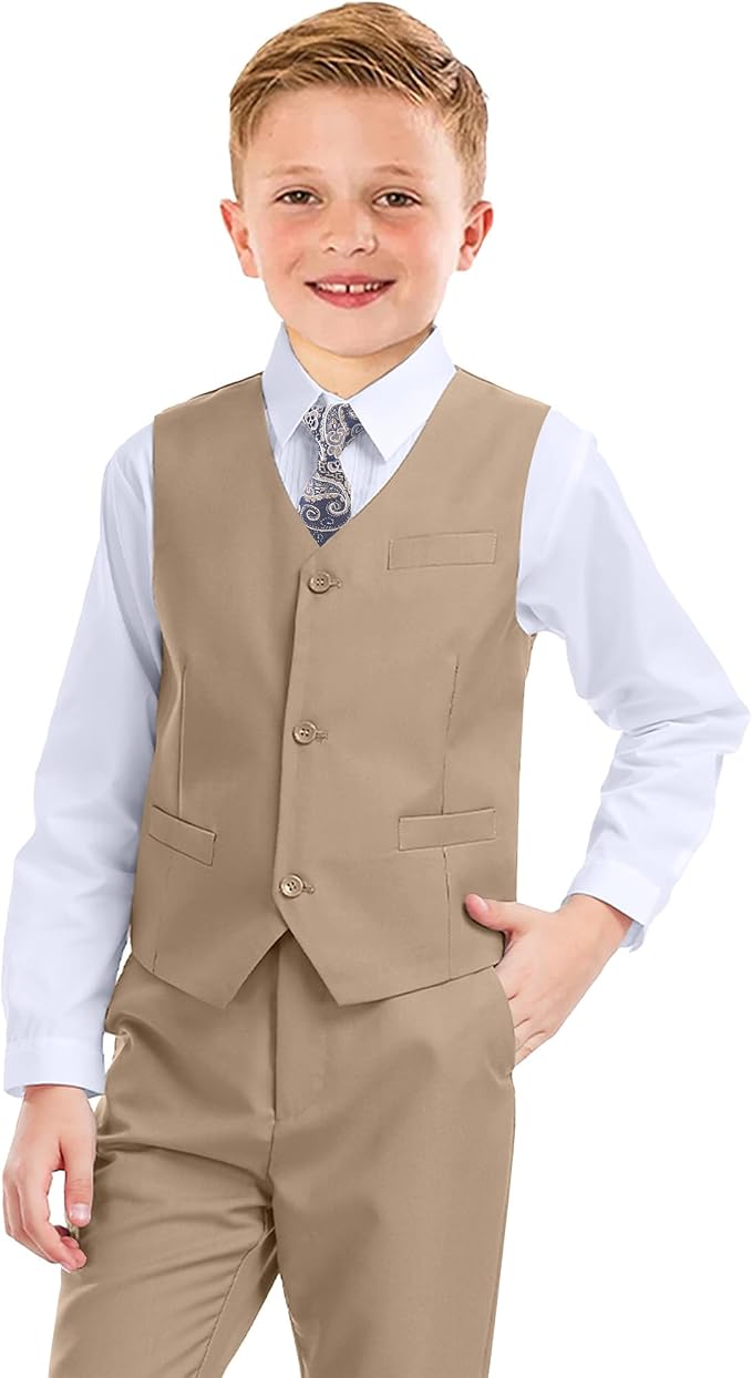 Boys’ Formal Suit 5 Piece Set, Toddler Tuxedos by KEYWANTS