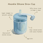 Moonkie Baby Straw Cup | Silicone Toddler Sippy Training Cup - Image 5