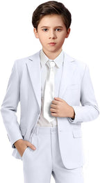 Boys Formal Suit Set 4 Pieces Kids Tuxedo Ring Bearer Outfit by Boihedy