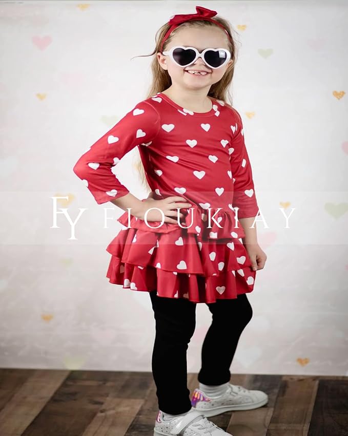 fioukiay Girl Fall Winter Clothes Toddler Girls Spring Outfits Baby Girl Floral - Image 5