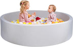 Foam Ball Pit for Toddlers Kids Children, CALEPTONG 47.2"x 13.8" Super Large by CALEPTONG