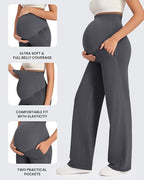 G4Free Maternity Pants Over The Belly Yoga Dress Work Pregnancy Pants Stretchy - Image 5