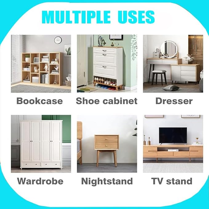 Anti Tip Furniture Anchors for Baby Pet Proofing, Furniture Wall Anchor - Image 7