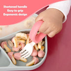 Baby Self Feeding Training Spoon and Fork Set - Image 4