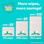 Pampers Baby Wipes, Water Based Wipe, Clinically Proven, Hypoallergenic - Image 3