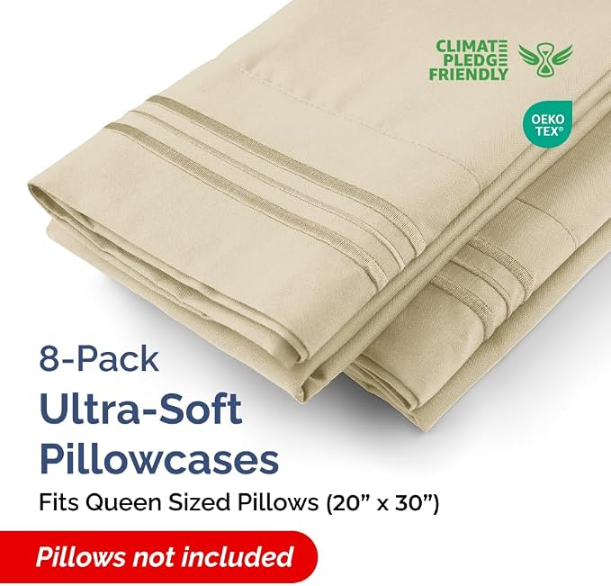 Queen Pillow Cases Set of 8 - Image 2