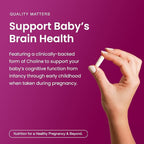 Prenatal Choline Supplements 550mg | 120 Capsules | Supports Baby’s Brain - Image 6