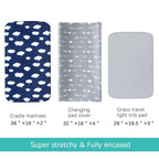 Changing Pad Cover, Diaper Changing Pad Covers 4 Pack, Fitted Baby Changing - Image 2