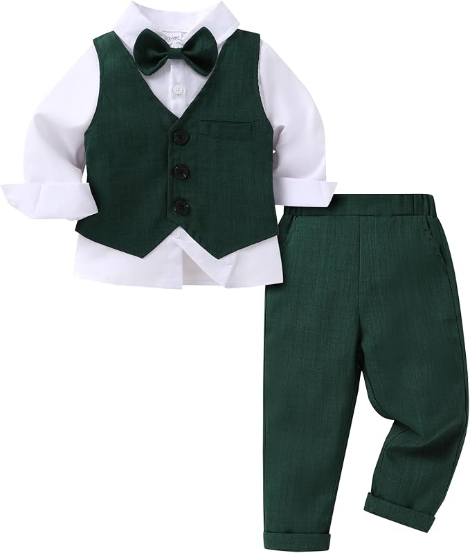 YOUNGER TREE Toddler Boy Clothes Suit Gentleman Wedding Outfits Baby Formal by YOUNGERTREE