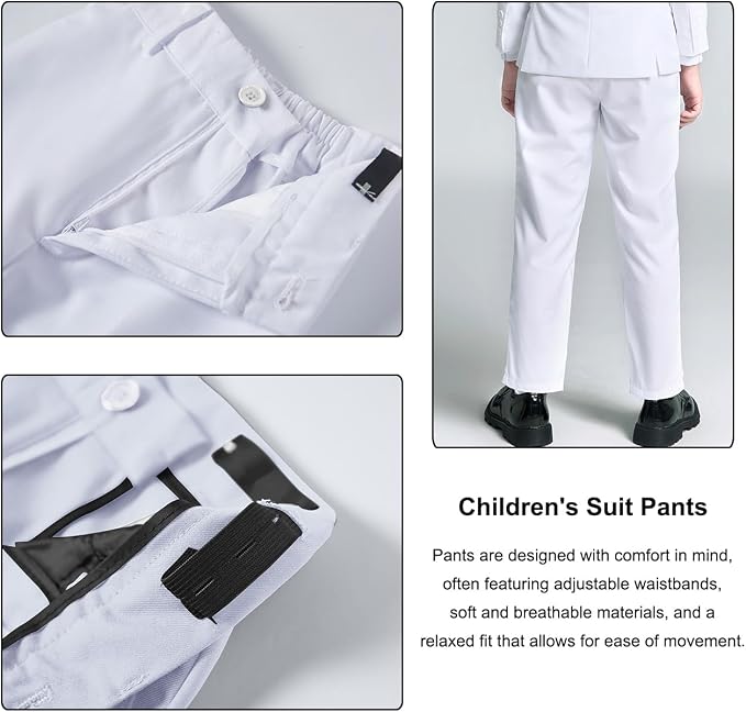 Boys Suit for Kids Teens Formal 5 Piece Tuxedo Suit Set - Image 5