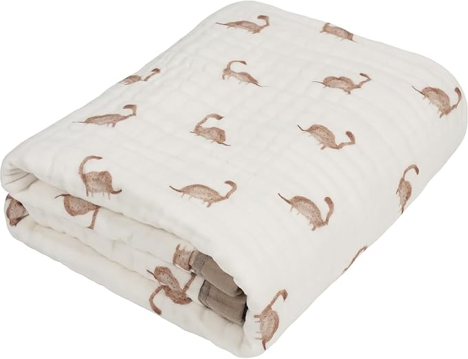 Organic Cotton Muslin Baby Blanket by Natchiketa