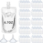 Meanplan 100 Pcs Plastic Pouches Bulk Reusable Squeeze Pouches Clear Plastic by Meanplan