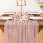 Socomi Pink Table Runner Spring Easter Cheesecloth 170 inch Cheese Cloth 14FT - Image 6