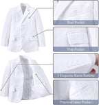 Boy's Suit Formal Slim Fit 5 Pieces Suit Set Blazer Vest Pants - Image 3