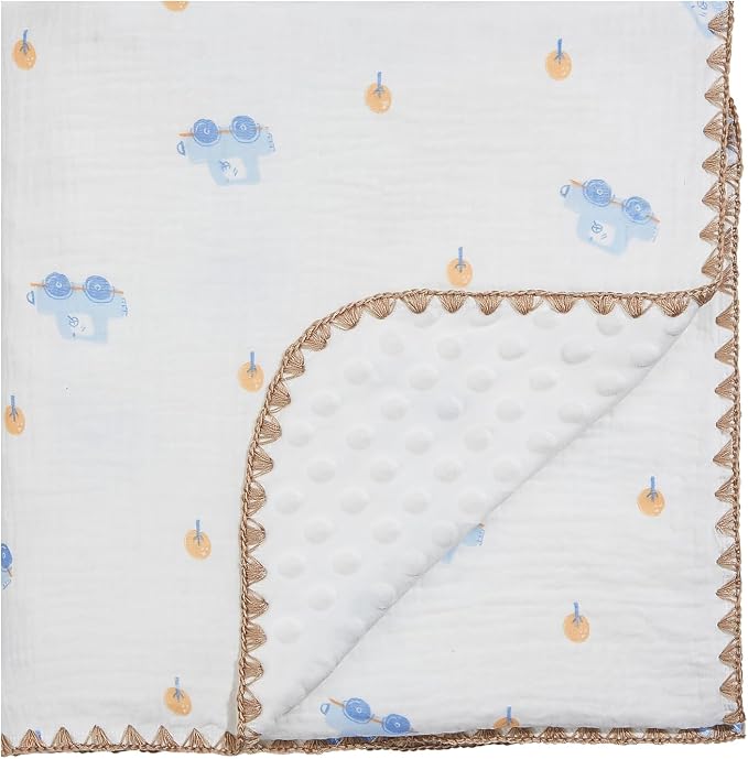 Baby Blanket Double Layer Cotton 40 x 40 Soft Receiving Blanket by Unknown