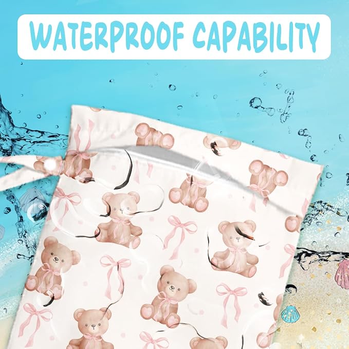 Wet Bag for Baby Swimsuit Kids Wet Dry Bag for Breast Pump Parts Diaper Bag - Image 3