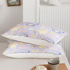 QOOMO Kawaii Bear Comforter Queen Size, Cartoon Bear Bedding Set - Image 6
