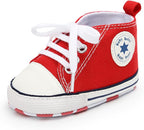 Meckior Baby Girls Boys Canvas Sneakers Soft Sole High-Top Ankle Infant First - Image 4