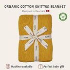 Knitted Organic Cotton Baby Blanket- Swaddle Blanket - Image 3