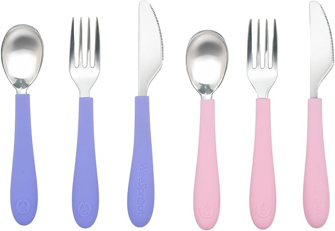 Kids Stainless Steel Utensils Set by WeeSprout