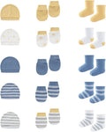 15 Pack Infant Hats Gloves Socks Unisex Baby Boy Girl Accessories Set Cotton by BABYSOLIS
