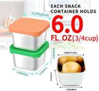 6Pack 6oz Stainless Steel Snack Containers - Image 2