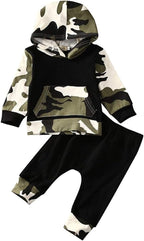 2Pcs Baby Boys Hoodie Tops Pants Set Dinosaur Deer Print Sweatsuit Fall Winter by CIYCUIT