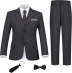 Boys Suit Set Slim Fit Kids Formal Suits Toddler Tuxedo Wedding Prom Classic by FxzpiodiMENSSUITS