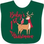inktastic Baby's First Christmas Baby Bib by Inktastic
