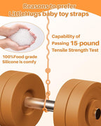 Toy Straps for Baby, Silicone Baby Tether Pacifier Clip, No Throw Baby Travel - Image 2