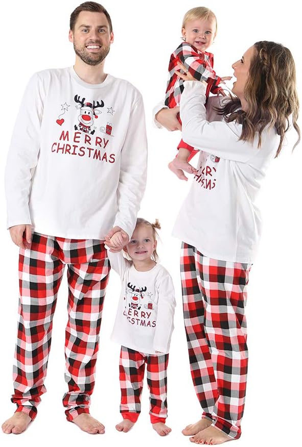 Weixinbuy Family Pajamas Set Christmas Pjs Matching Clothes Pajamas by Weixinbuy
