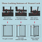 WAOWAO Triple Lock 77.17-84.65" Baby Gate Extra Wide Pressure Mounted Walk - Image 4