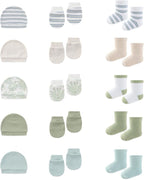 15 Pack Infant Hats Gloves Socks Unisex Baby Boy Girl Accessories Set Cotton by BABYSOLIS