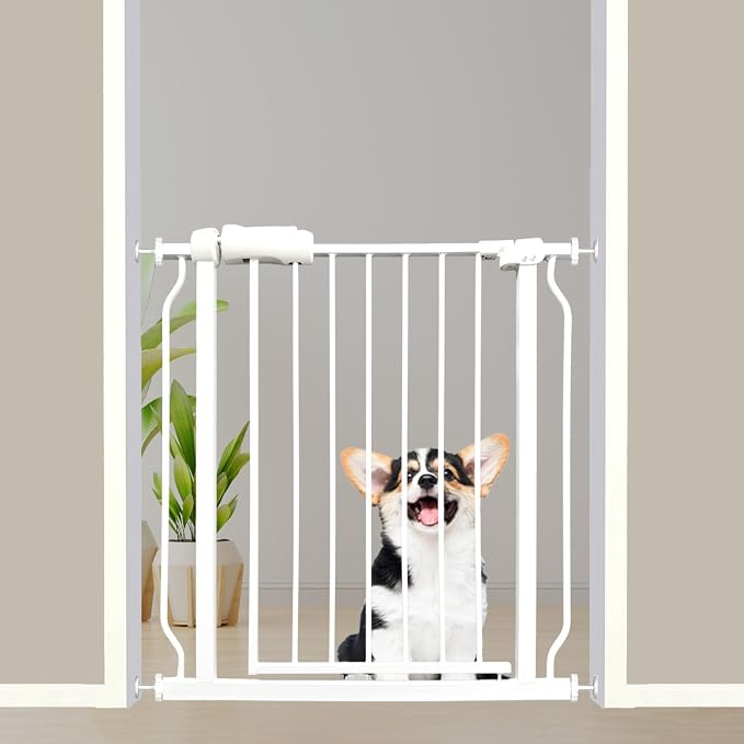29-34 Inch Baby & Dog Gate, Pressure Mounted Auto Close, Walk Through Safety by Ghthes+Felle
