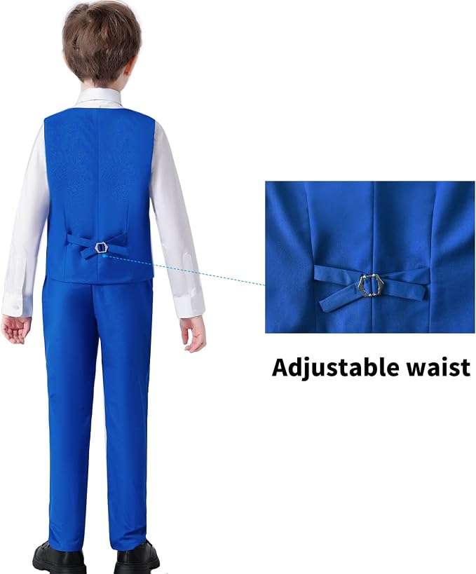 Boys' Suits Formal Slim Fit Tuxedo Boys Vest and Pants Set - Image 3